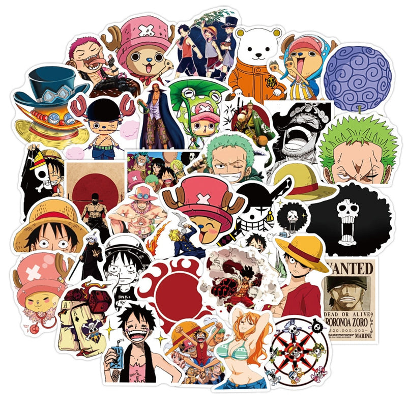 50 Adesivos One Piece ☠️🏴‍☠️