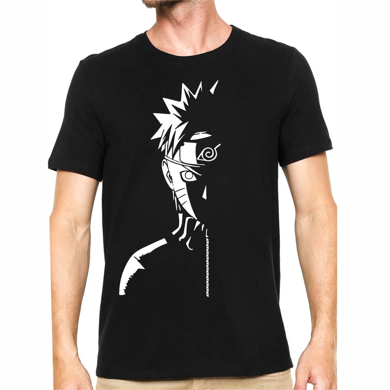 Camiseta Naruto Preta algodão