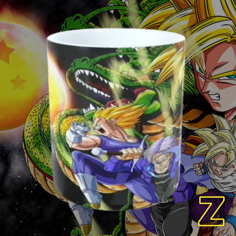 Caneca Personalizada de Porcelana Dragon Ball Z Super Sayajins