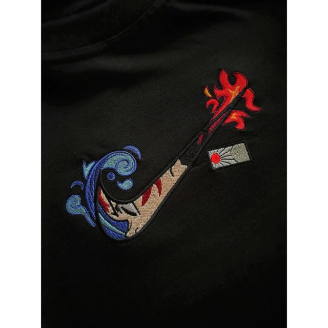 Camiseta Bordada Tanjiro Demon Slayer