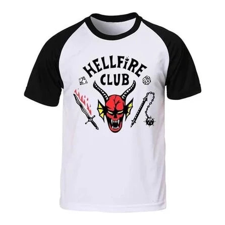 Camiseta Manga Curta Stranger Things Clube Hell Fire